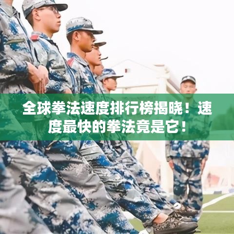全球拳法速度排行榜揭曉！速度最快的拳法竟是它！