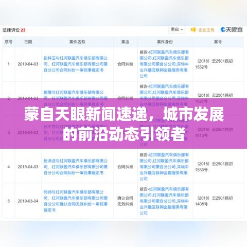 蒙自天眼新聞速遞，城市發(fā)展的前沿動態(tài)引領(lǐng)者