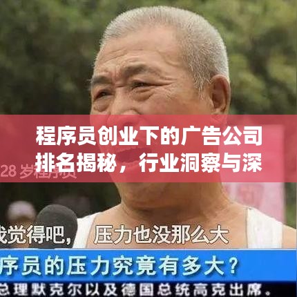 程序員創(chuàng)業(yè)下的廣告公司排名揭秘，行業(yè)洞察與深度分析