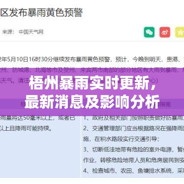 梧州暴雨實(shí)時(shí)更新，最新消息及影響分析