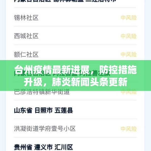 臺州疫情最新進(jìn)展，防控措施升級，肺炎新聞頭條更新