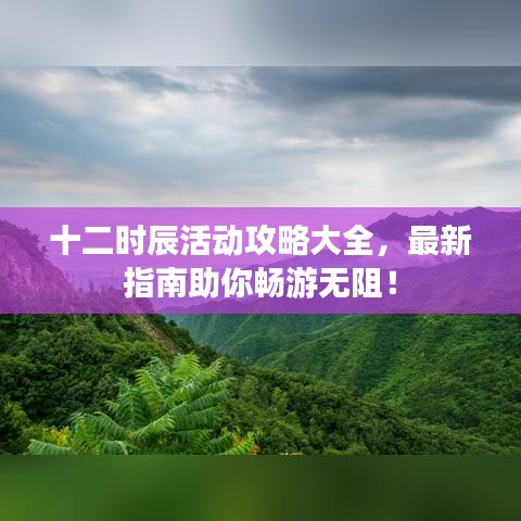 十二時辰活動攻略大全，最新指南助你暢游無阻！