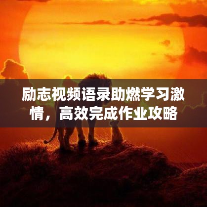 勵(lì)志視頻語錄助燃學(xué)習(xí)激情，高效完成作業(yè)攻略