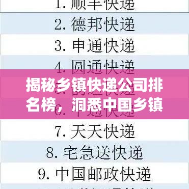 揭秘鄉(xiāng)鎮(zhèn)快遞公司排名榜，洞悉中國鄉(xiāng)鎮(zhèn)快遞業(yè)蓬勃發(fā)展新態(tài)勢