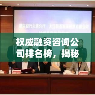 權(quán)威融資咨詢(xún)公司排名榜，揭秘行業(yè)領(lǐng)軍者
