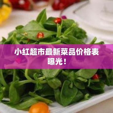 小紅超市最新菜品價(jià)格表曝光！
