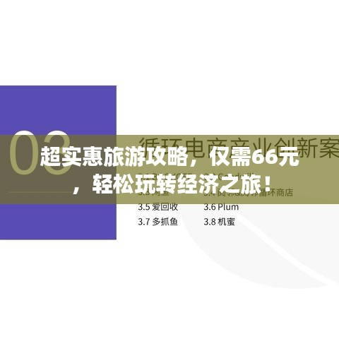 超實(shí)惠旅游攻略，僅需66元，輕松玩轉(zhuǎn)經(jīng)濟(jì)之旅！