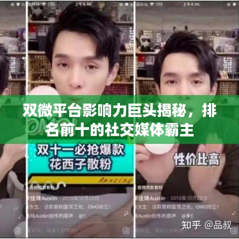 雙微平臺影響力巨頭揭秘，排名前十的社交媒體霸主